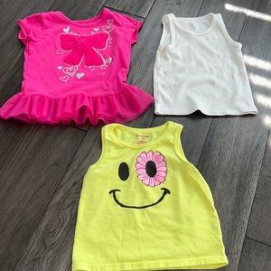 Bundle of girl garanimals tank tops and T-shirt